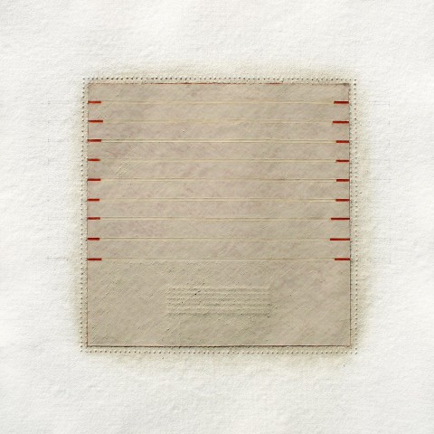 Eleanor Wood - <b>Realignments Series #2</b>, 2014, watercolor, waxed paper and oil on cotton paper, 22.5 x 22.5 inches