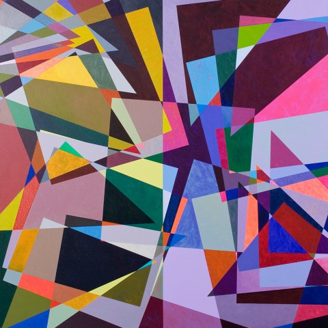 Mark Emerson - <b>Yeah, No, Yeah</b>, 2010, polymer on canvas, 60 x 60 inches