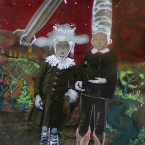 Galelyn Williams - <b>Hansel and Gretel</b>, 2009, mixed media, 10 x 8.75 inches