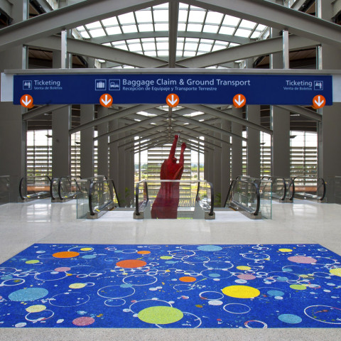 Joan Moment - <b>A Fragment of the Universe</b>, 2011, glass mosaic, 12 x 18 feet, public art commission, S.M.A.C., Sacramento International Airport
